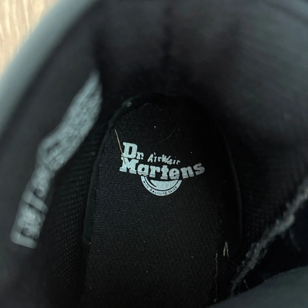 Dr. Martens Black Lace-Up Boots with Yellow Stitching - Size 13 - Picture 10 of 10